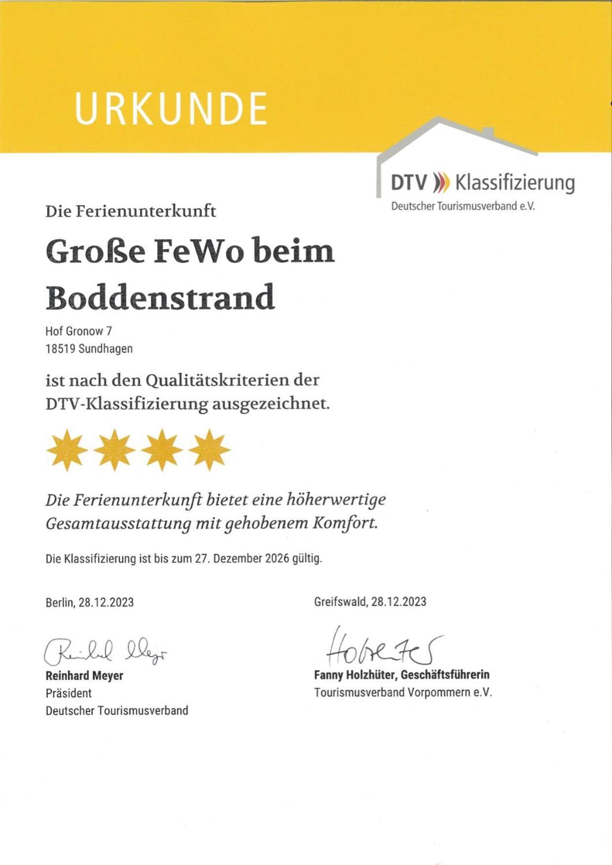 Grosse 4 Sterne Ferienwohnung Beim Boddenstrand Sundhagen-Niederhof المظهر الخارجي الصورة